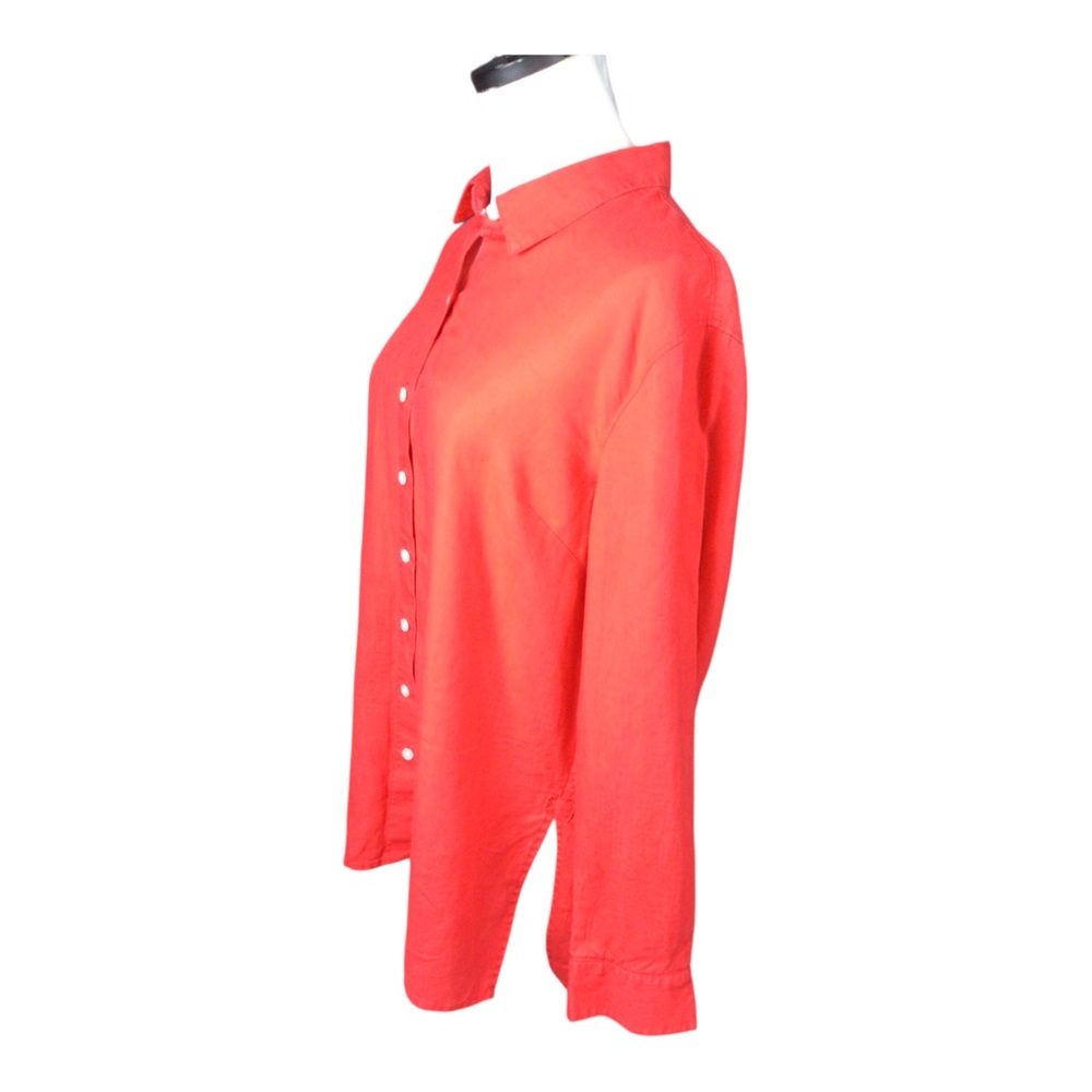 Tommy Bahama Women’s Linen Button-Down Tunic Shirt Cottagecore - Picture 2 of 12